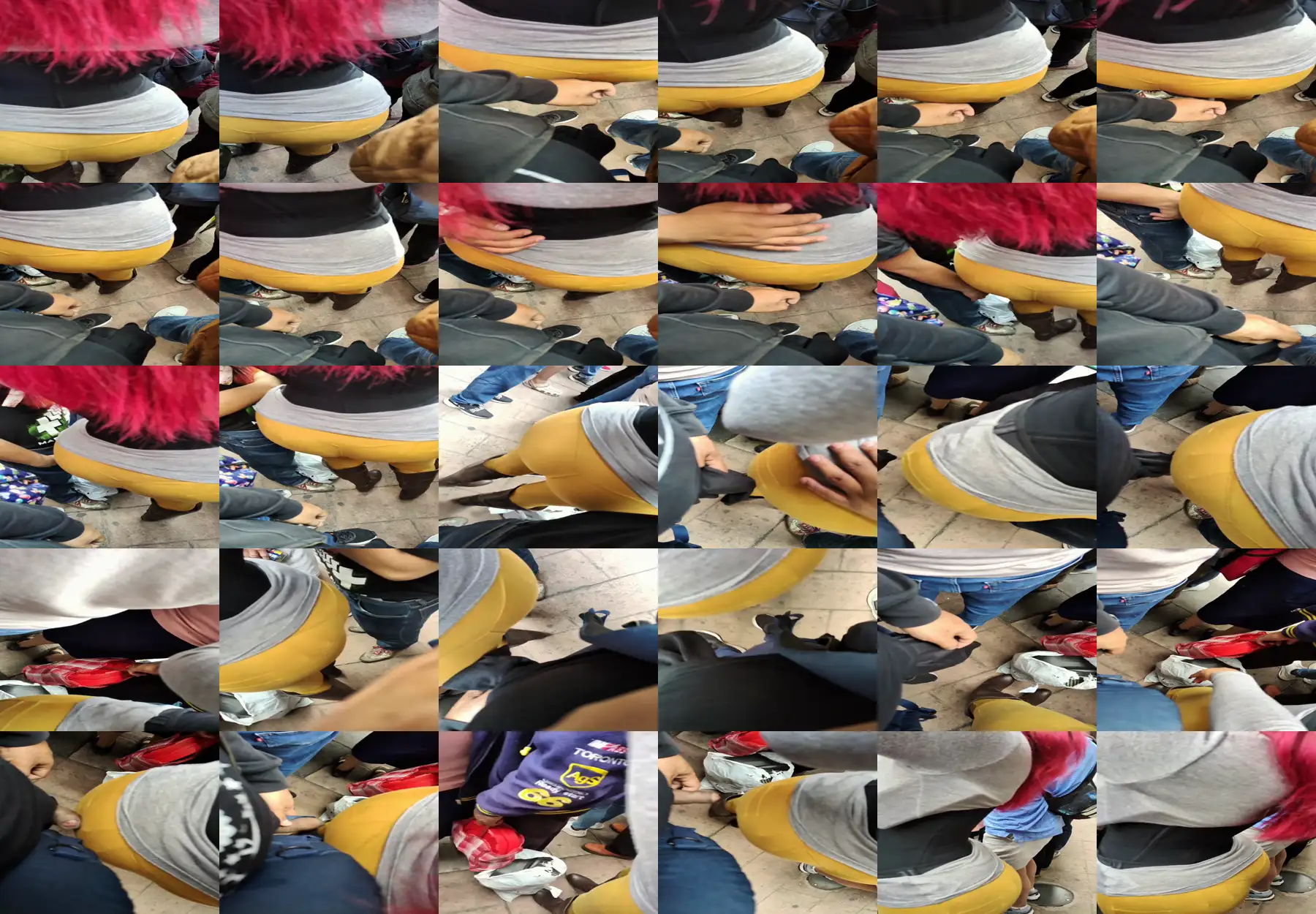 Damn! Dick touching huge ass hot Latina, she wanted to touch the dick even with her husband right there