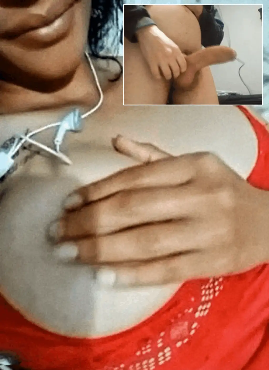 Brazilian teen hottie showing off to a pervert on Omegle