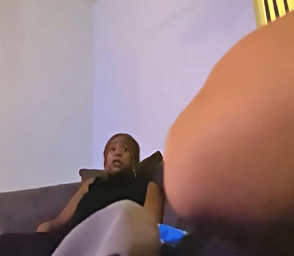 Hard cock in front of sexy aunt