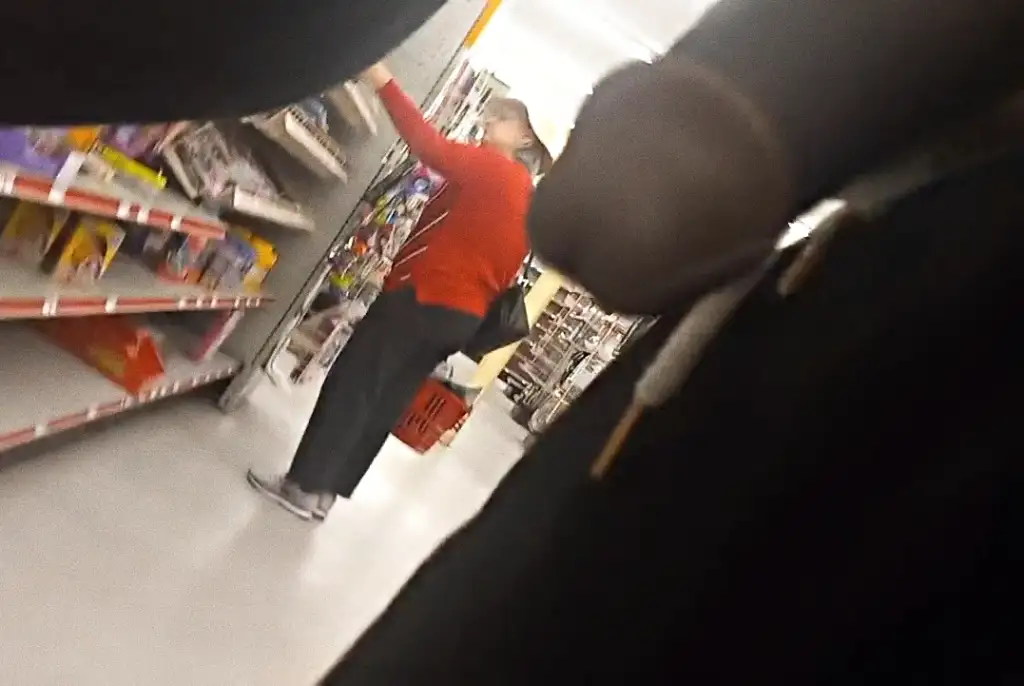 Mature looking at the products in the store