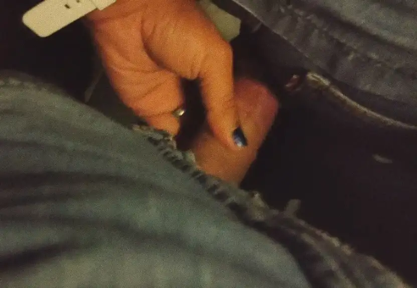 Mature slut masturbating the lucky guy on the crowded train