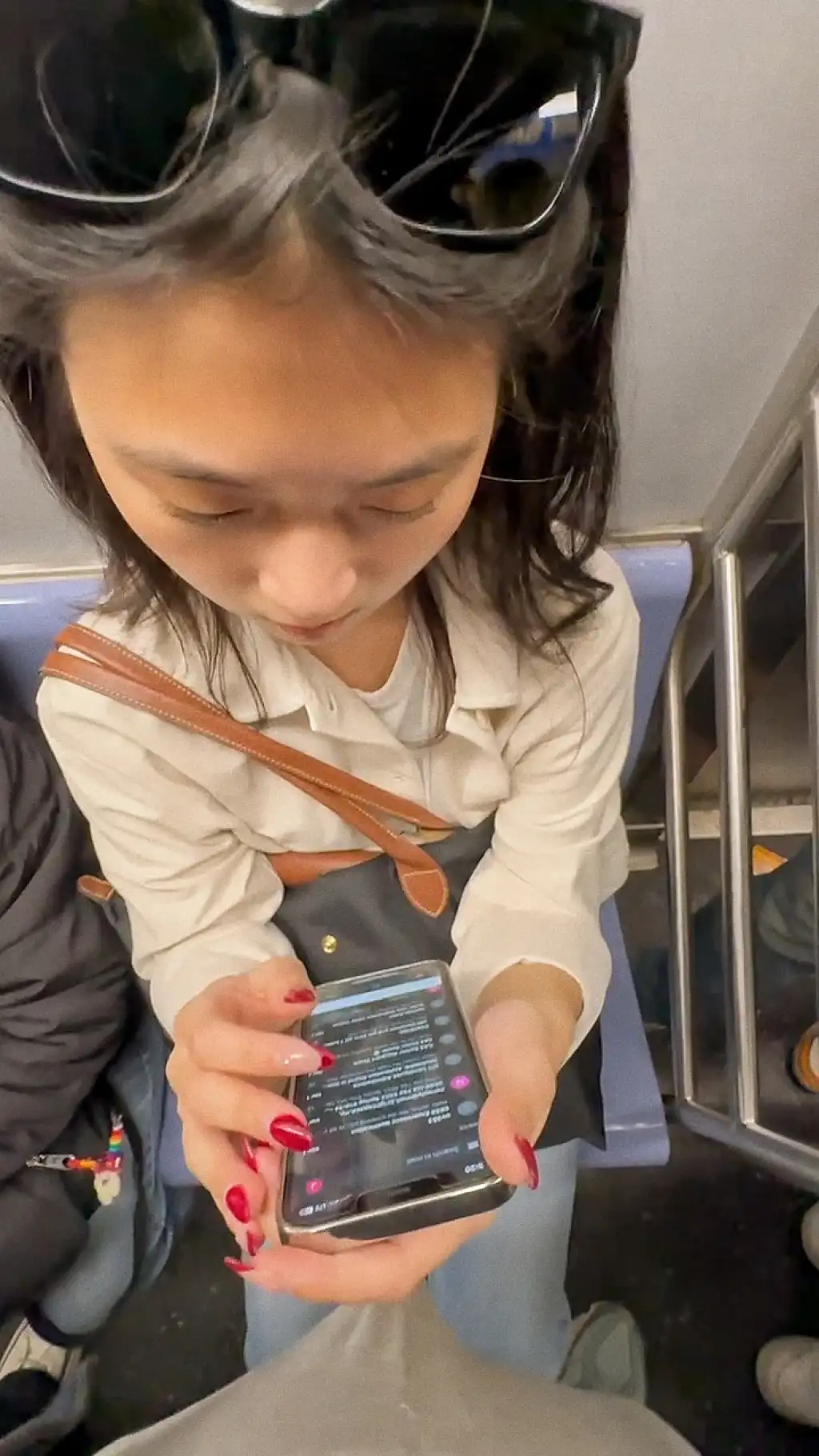 Hard cock in front of sexy Japanese