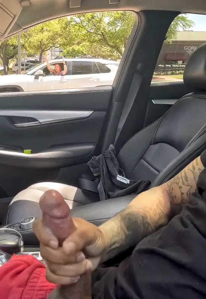 Asking for directions from a hot MILF big ass in the parking lot