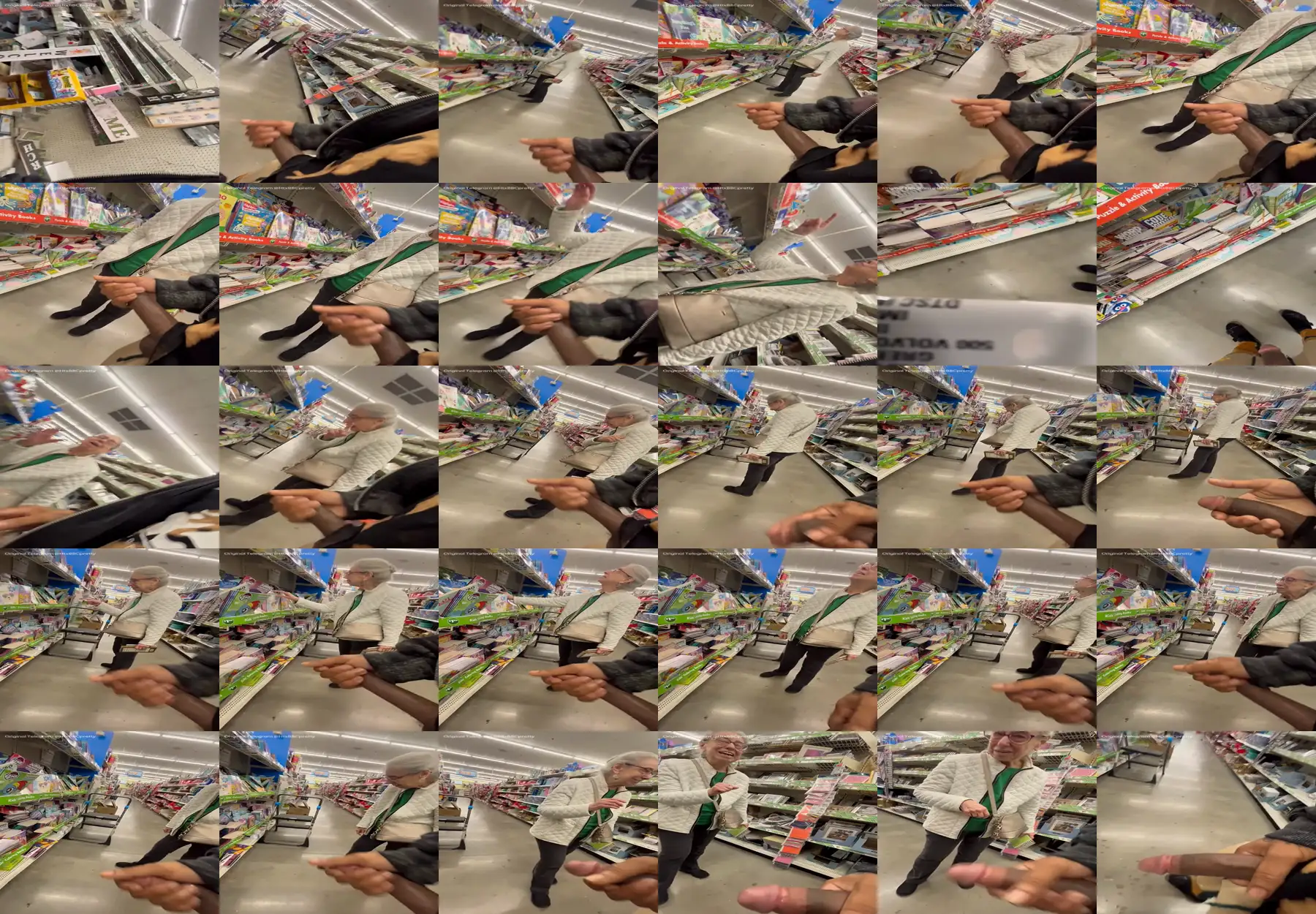 Wow! Nice conversation with the lady at the store, she didn't mind the black dick in front of her