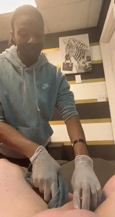 Big dick waxing and sexy ebony 