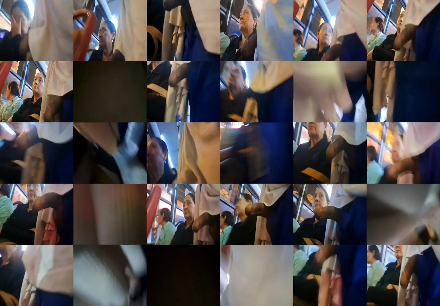 Mature naughty Latina looking at the cock out on the bus, she liked it