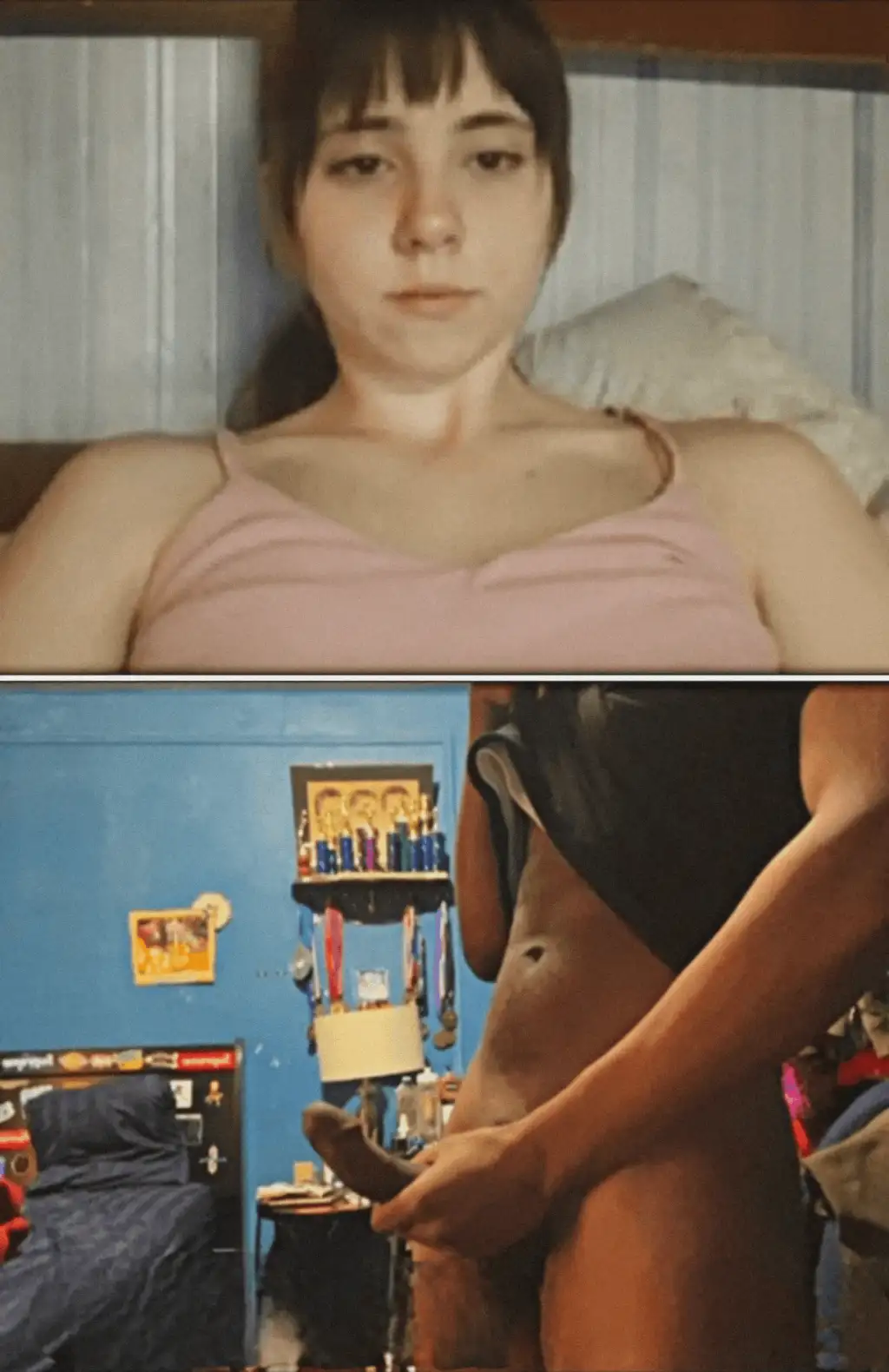 Shy hot teen liked the black cock and showed everything