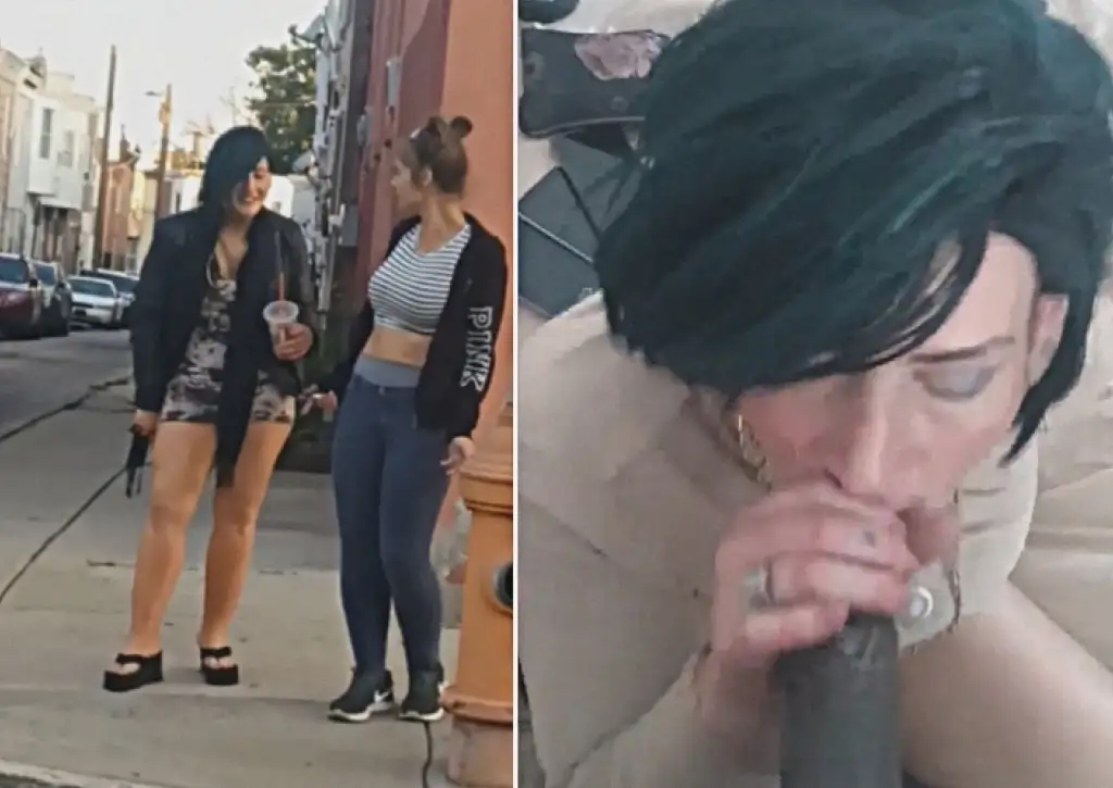 He found the crackhead on the street and then she sucked his black dick