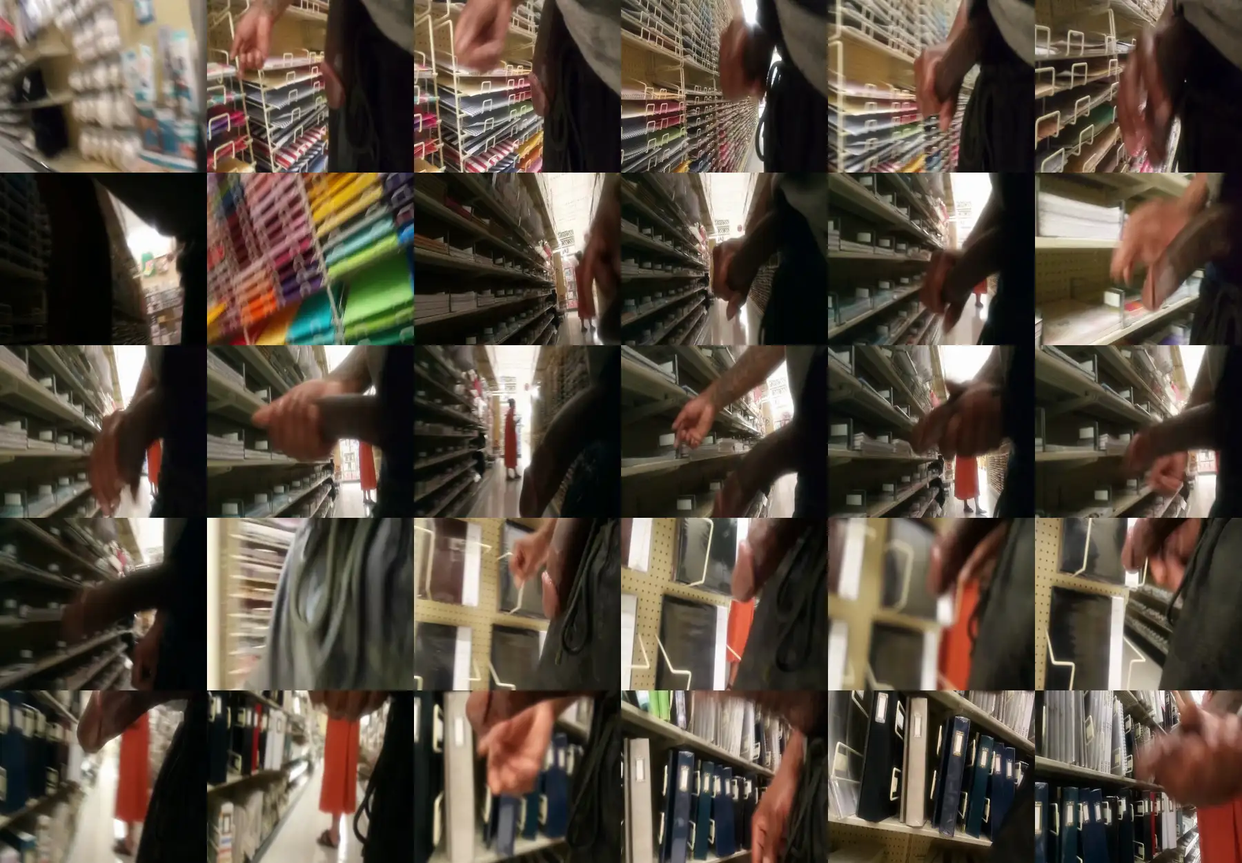 Did the hot girl orange skirt see the black dick in the store?