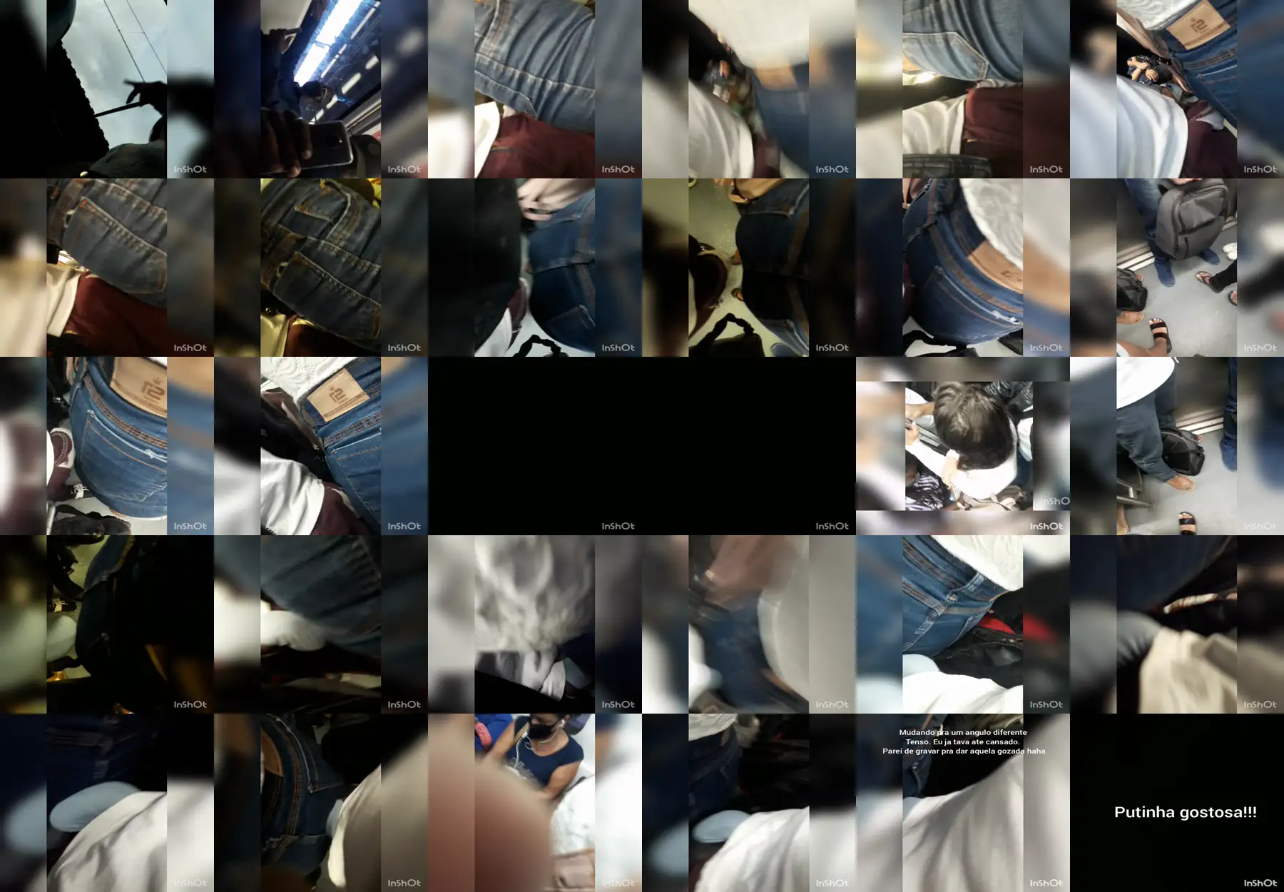 Part 1 - Hot Brazilian teen! Meeting a hot teen at the station and then rubbing cock against her big ass, she liked it