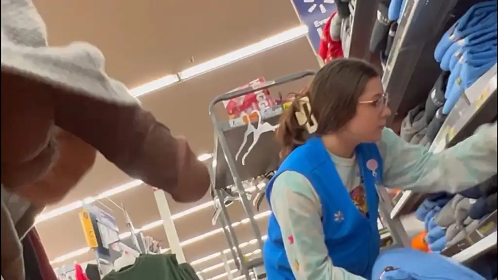 Hot store employees, they saw the big dick outside