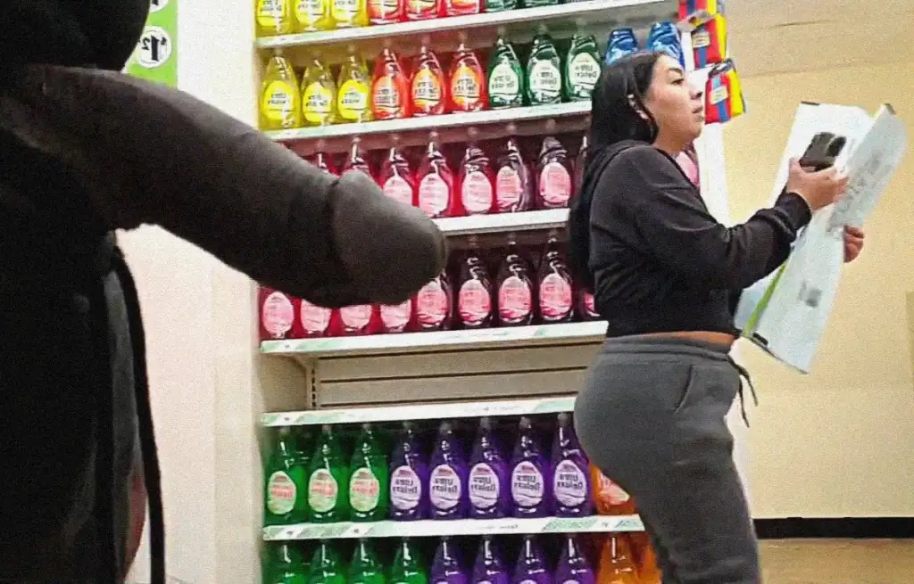 Hot Latina with a big ass in the store