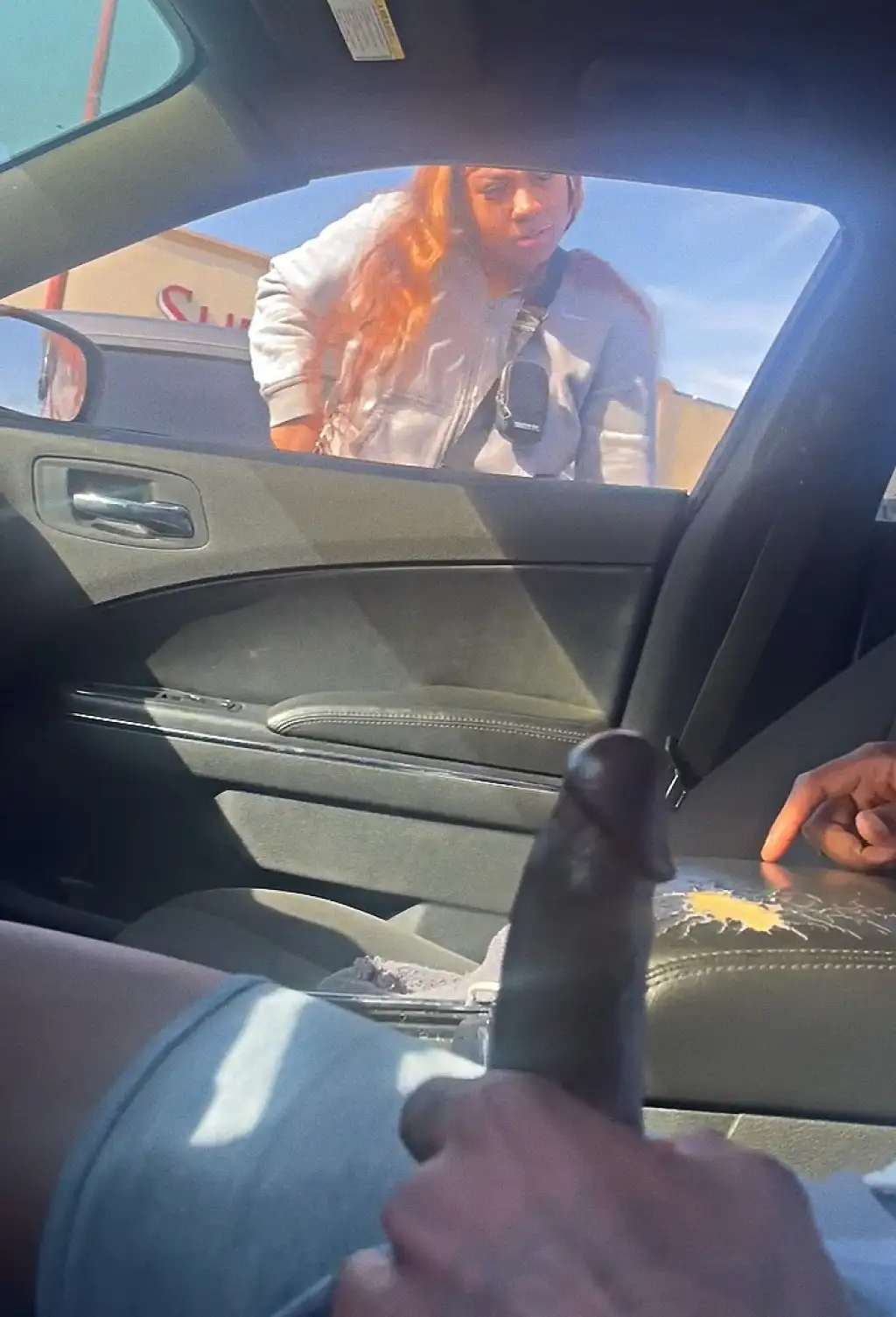 Hot Ebony saw the black dick and didn't like it