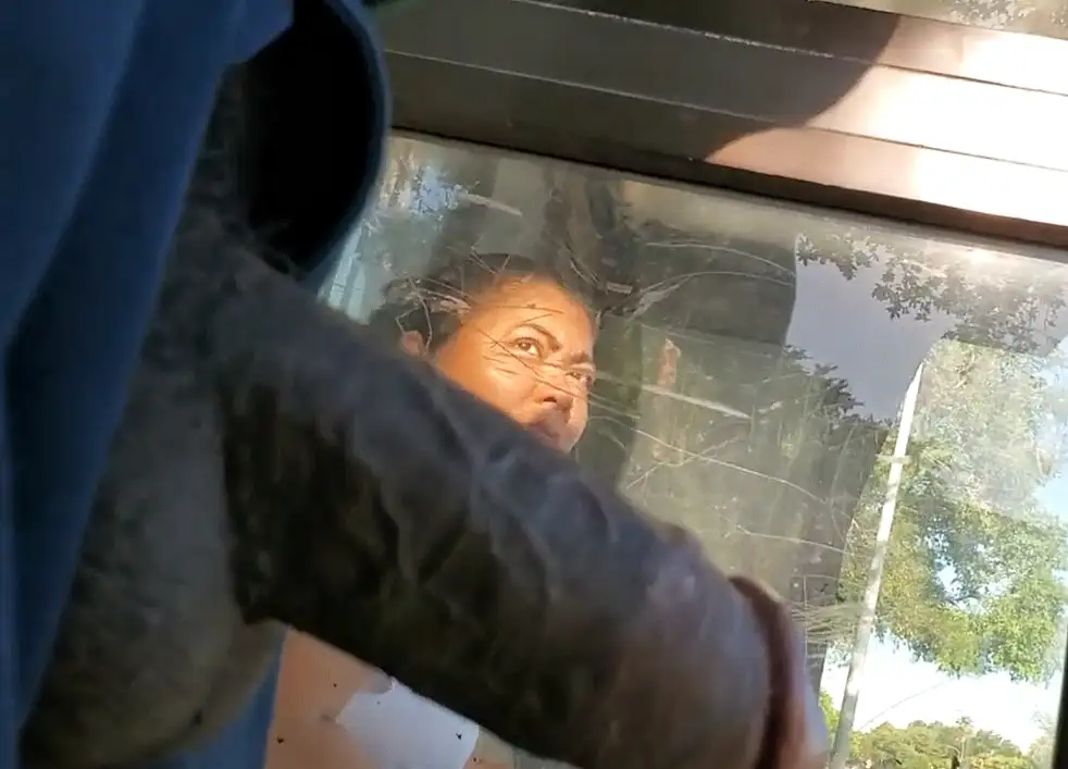 Mature saw the black cock at the bus stop