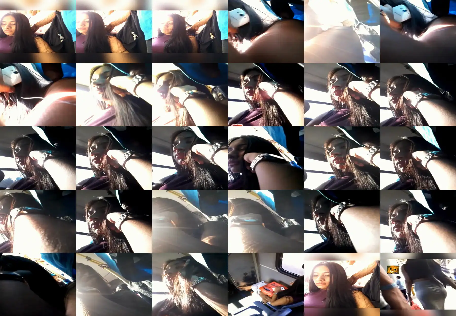 Classic! Stick on the shoulder of the sexy Latina teen, she was feeling it and enjoying it