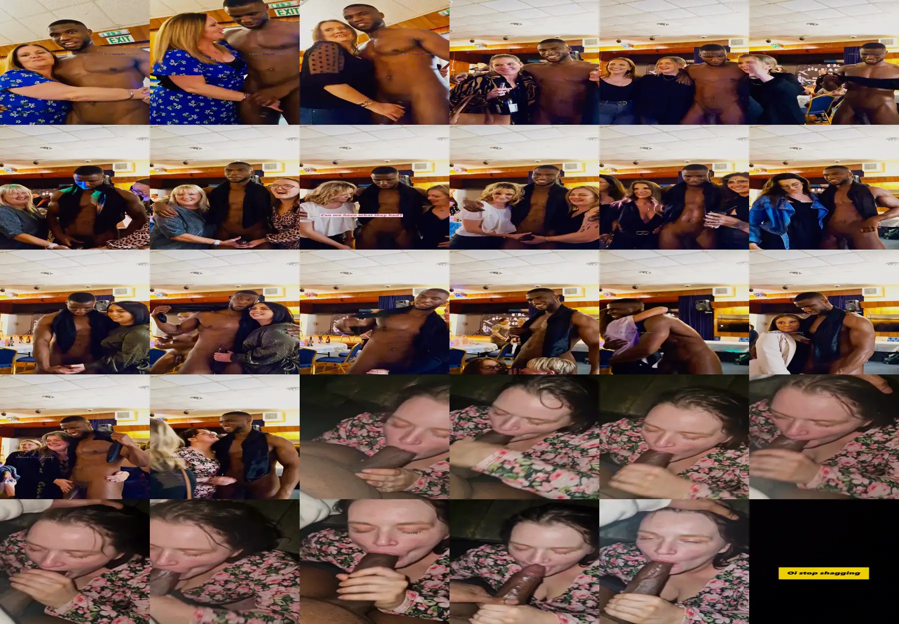 Damn! Hot MILF took a photo with the stripper with a huge black cock, and then she wanted to feel it...