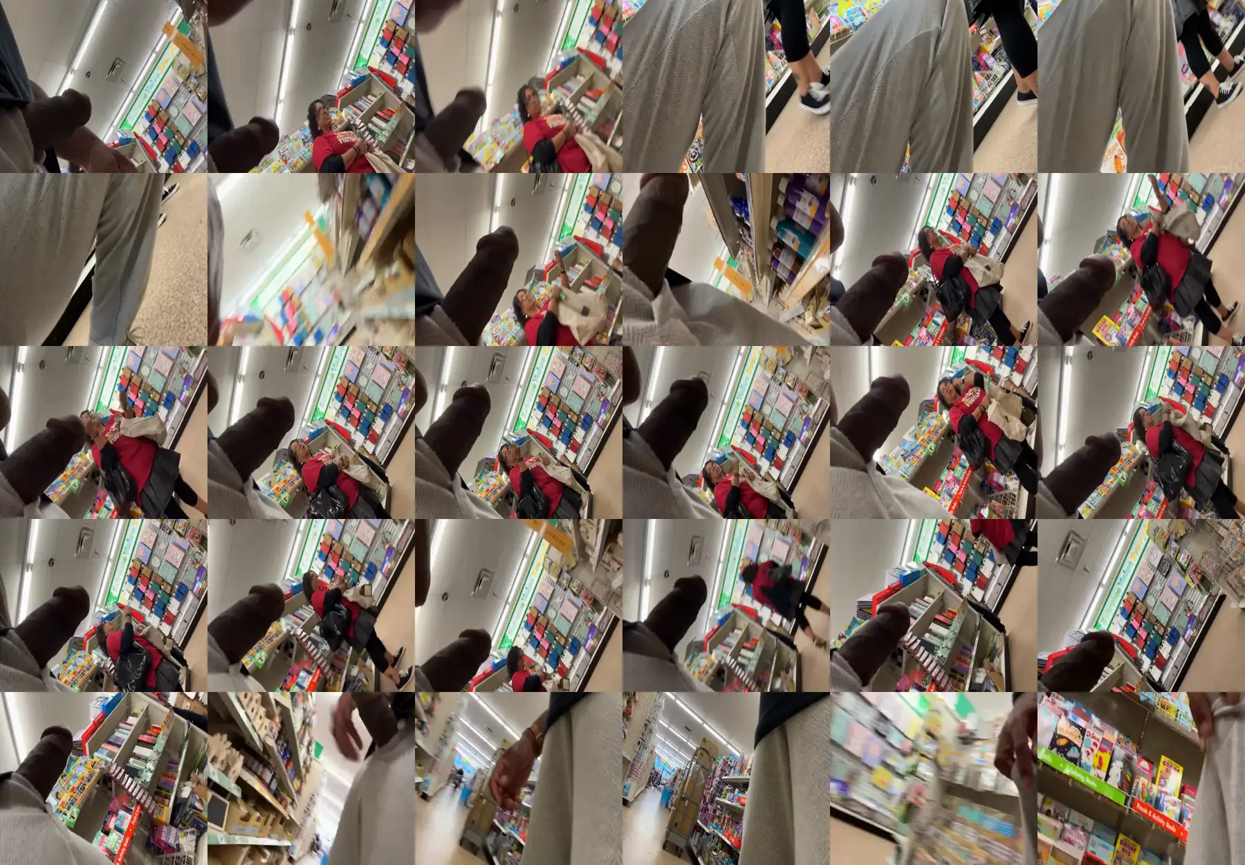 Pleasant conversation with a smiling mature woman in the store, she didn't mind the dick