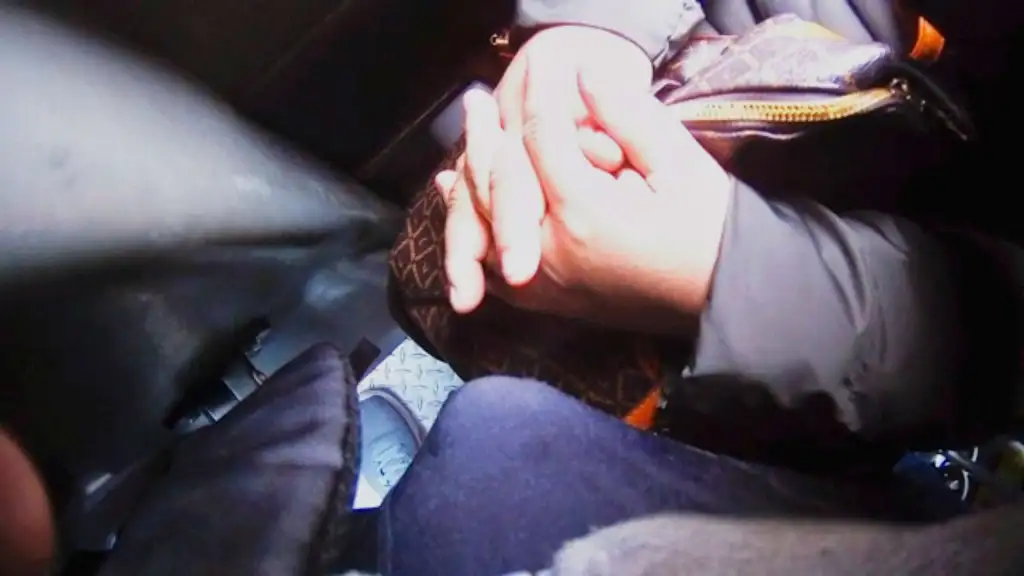 Hard cock in the hand of the Latina on the bus