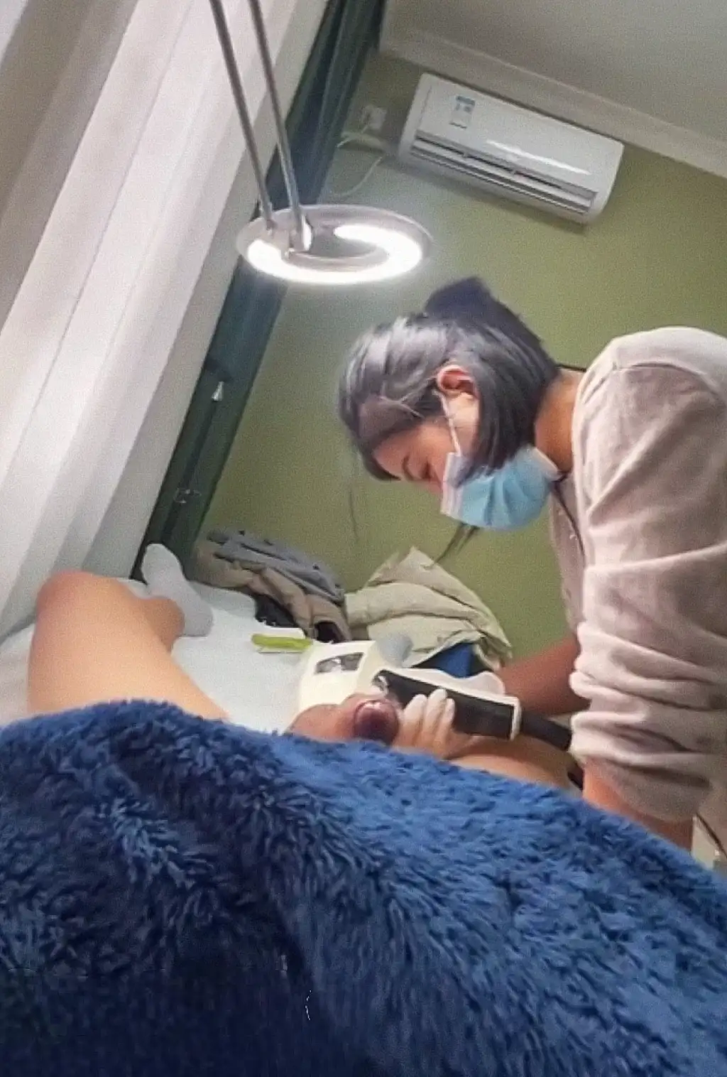 Laser hair removal with a sexy Japanese woman