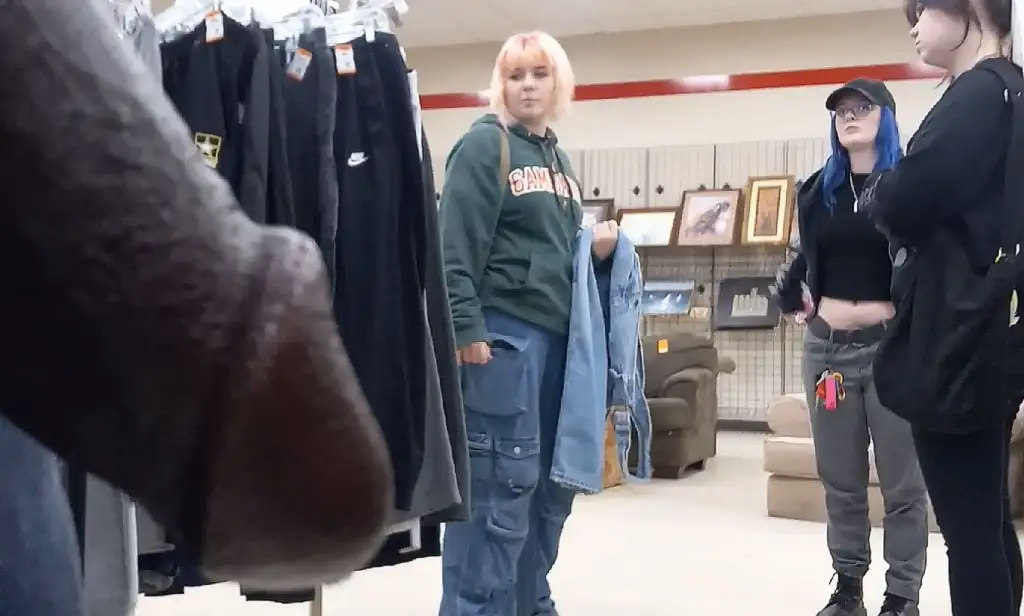 Friends chatting in the store