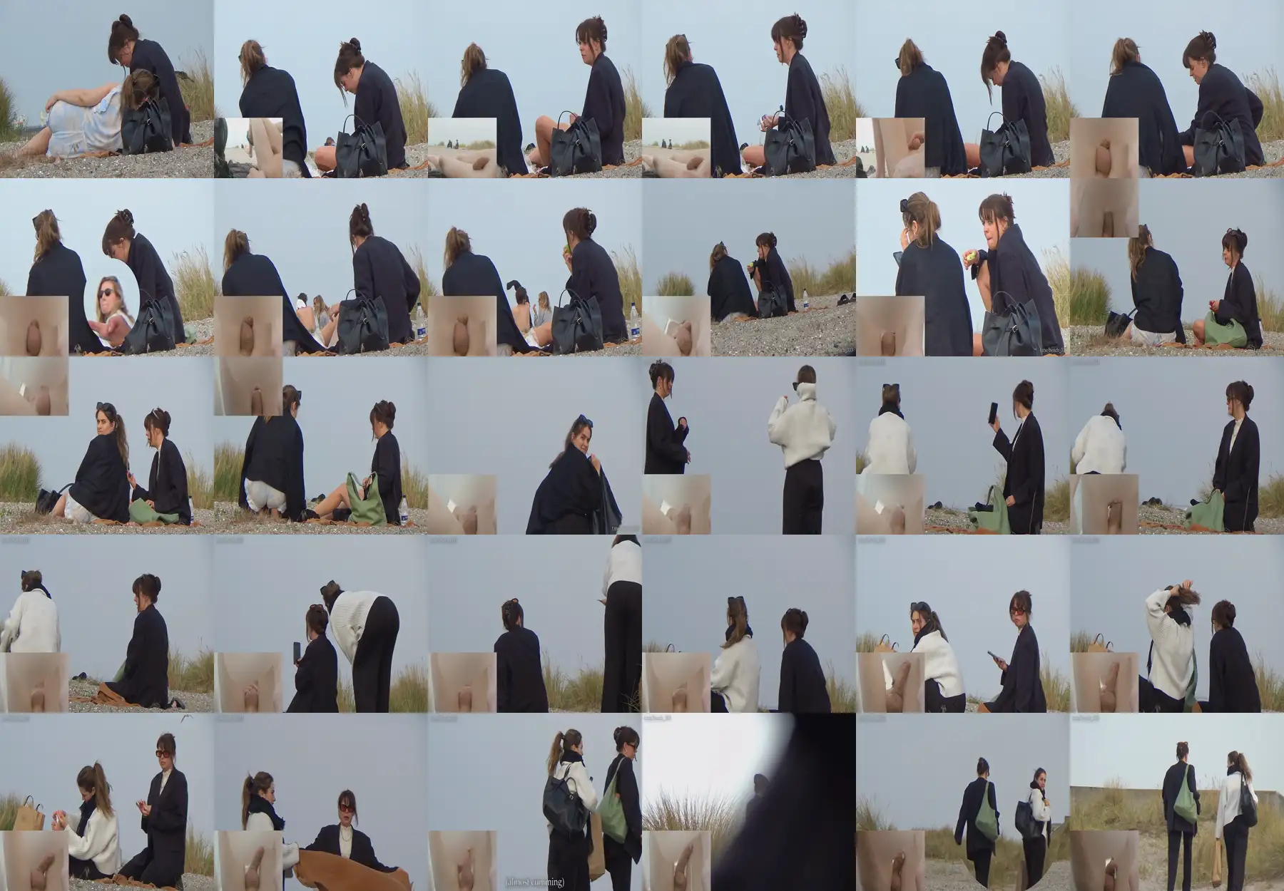 Friends at the beach, and they saw the big dick