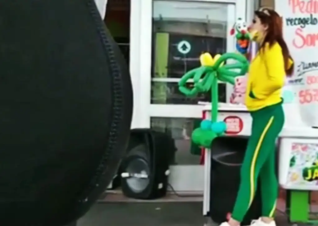 Two hot Latina saleswomen checking out a bulge, one of them even took a picture