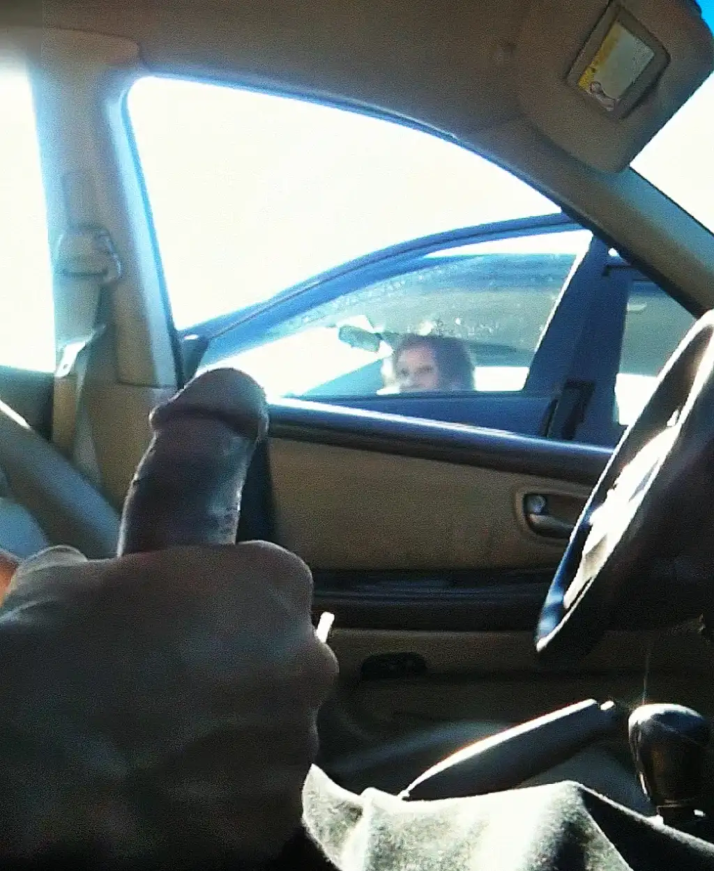 Complimenting the mature car in the parking lot