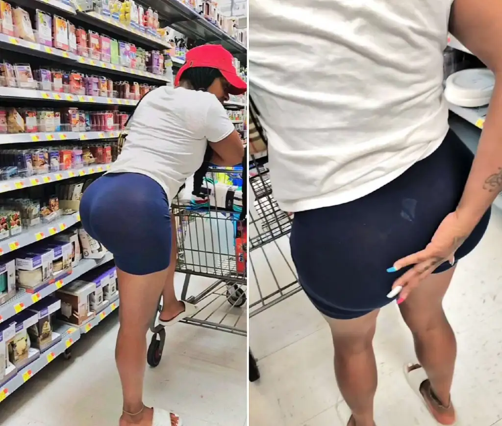 Cleaning huge ass the brunette in the store