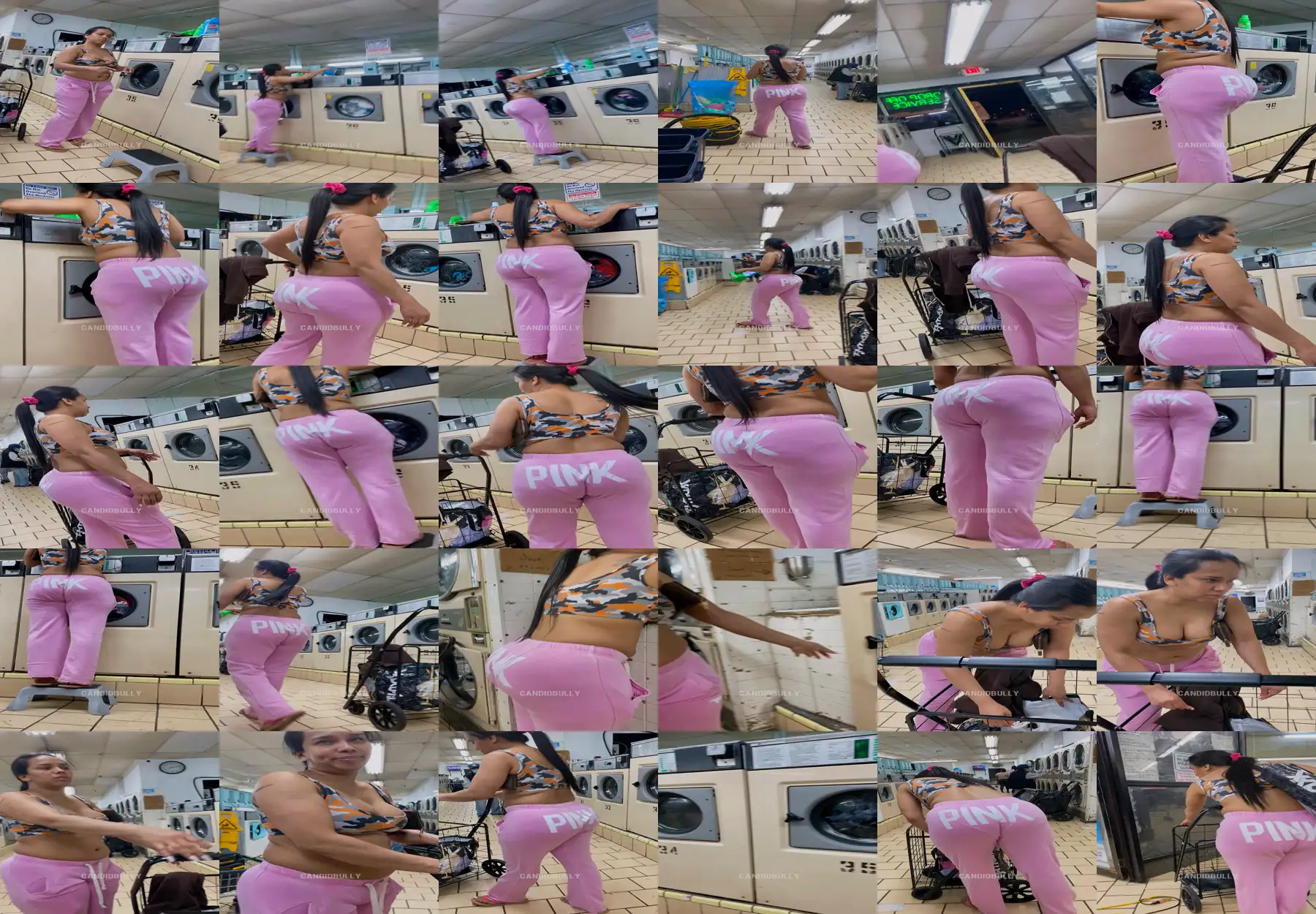 Huge Latina ass in the laundry room 