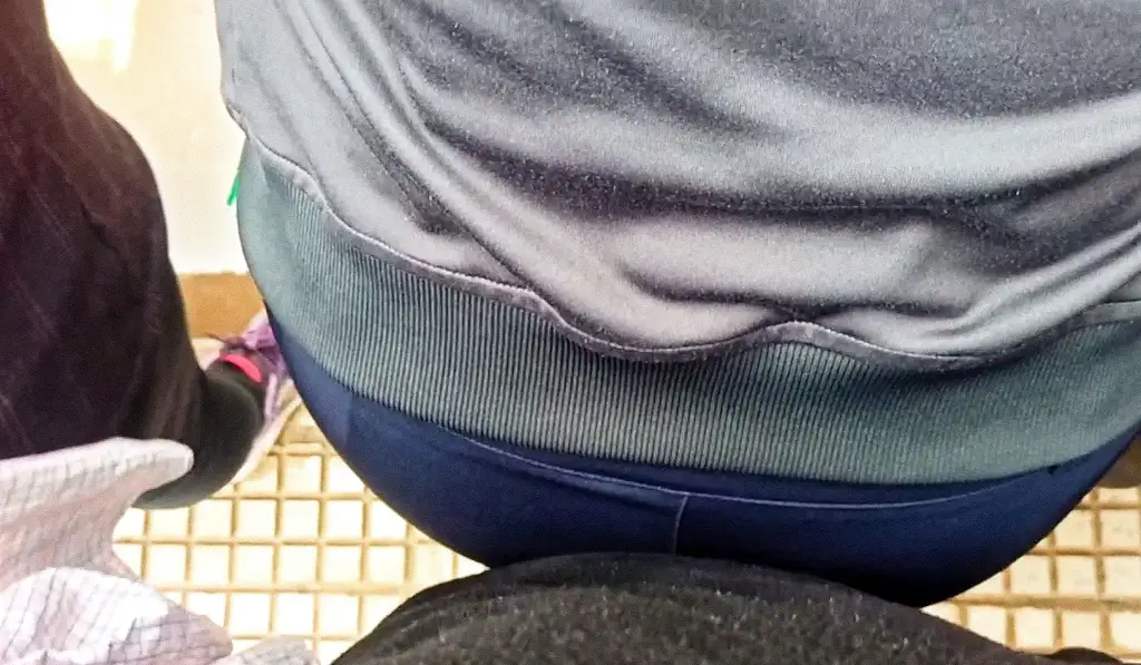 Groping a hot Latina brunette on the street