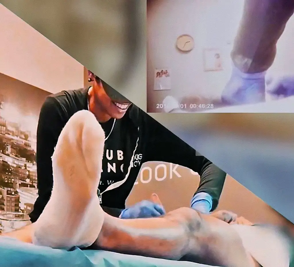 Huge dick shaving with smiling sexy Ebony