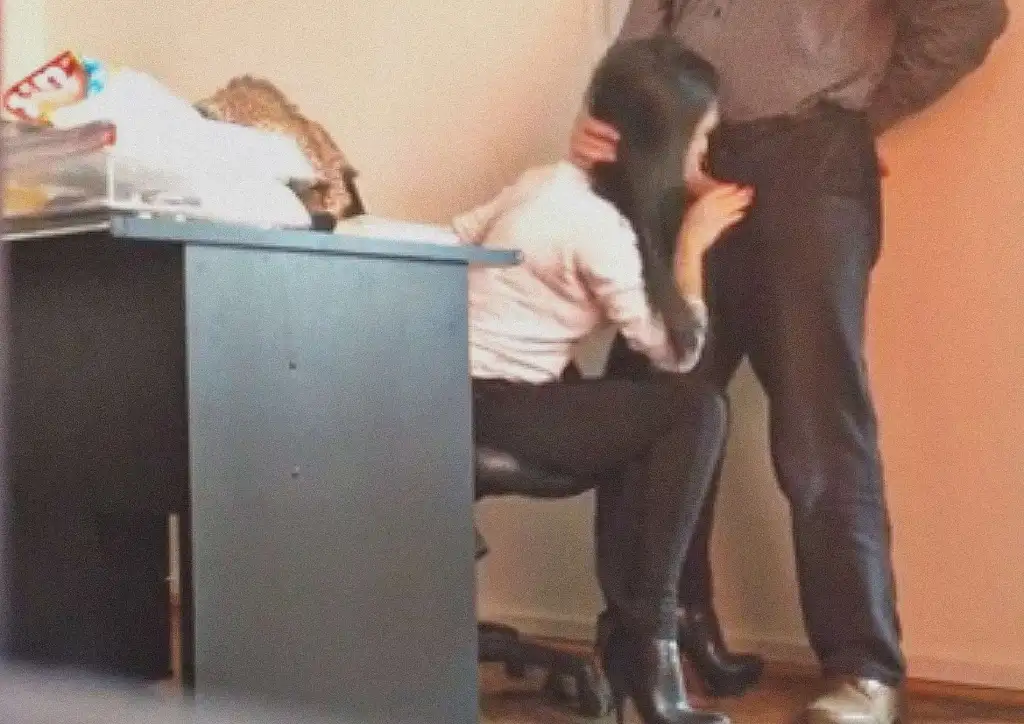 Ep. 01 - Hot brunette sucking her boss's dick to get a raise